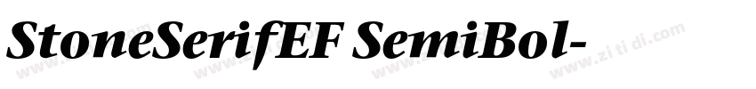 StoneSerifEF SemiBol字体转换